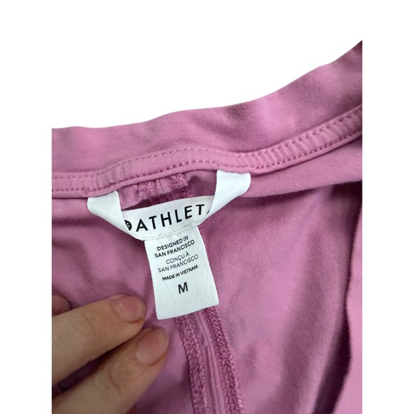 Athleta Breezy Twist Back Tank Top Orchid Pink V-Neck Sleeveless Womens Medium - Picture 3 of 4